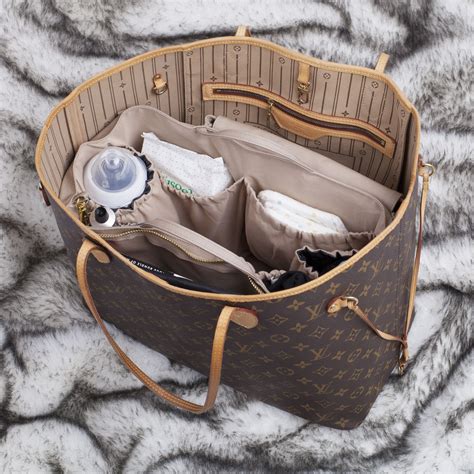 lv neverfull diaper bag.